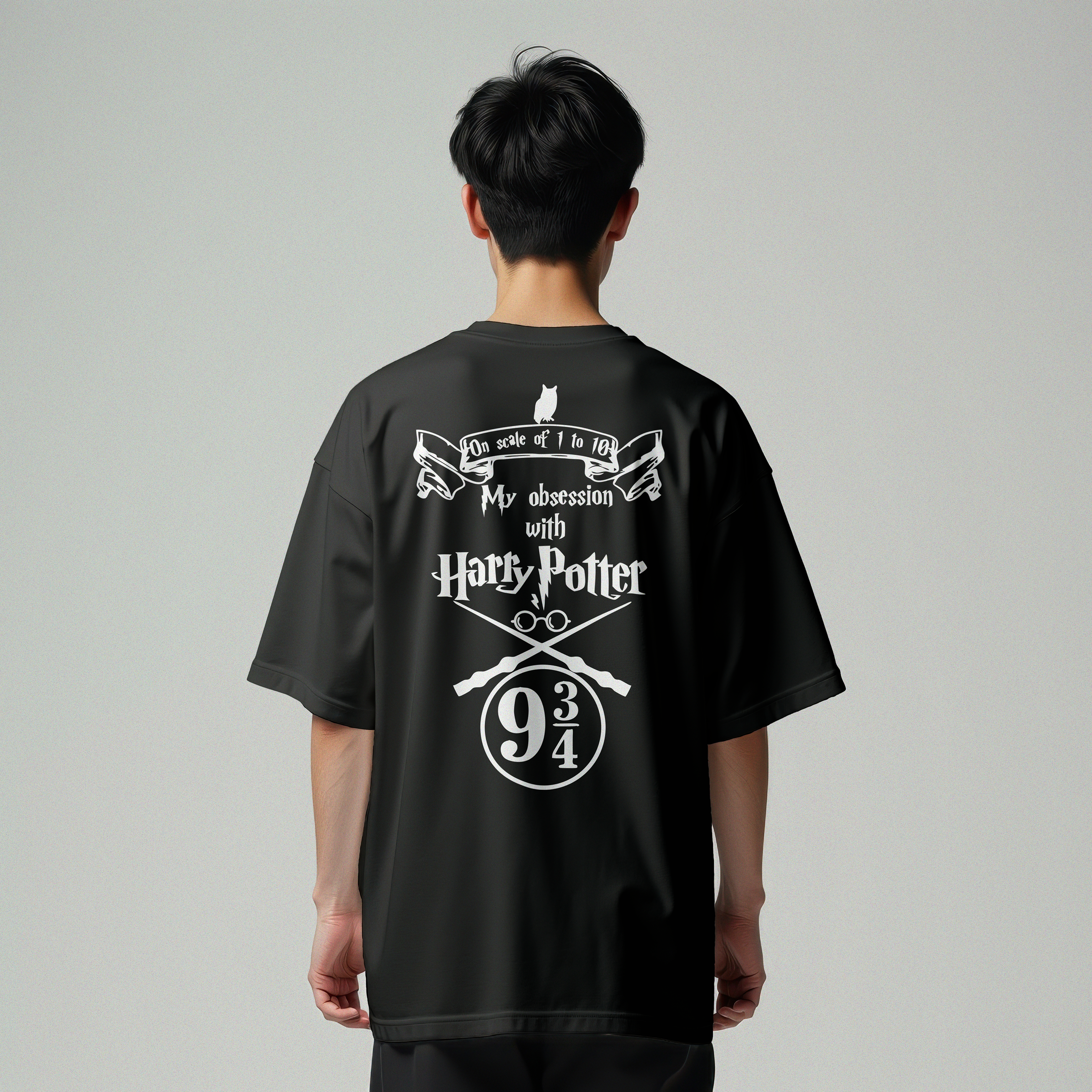 - Men's Oversized T-Shirt – Wizards & Wands | Harry Potter Inspired Streetwear- 592.37