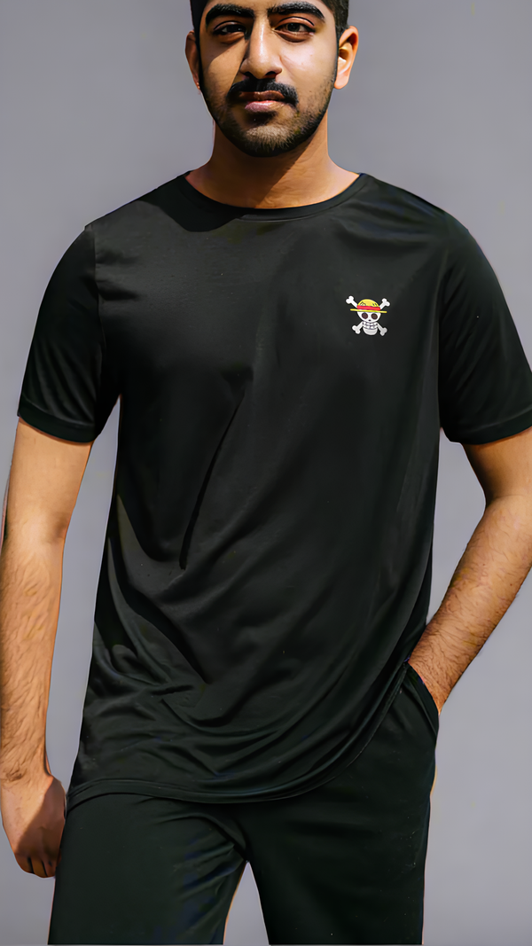 - Men’s Oversized Portgas D. Ace Anime T-Shirt – One Piece Fire Fist Graphic | Front & Back Print | Anime Streetwear for Men- 592.37