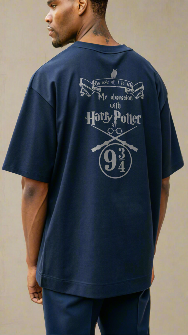 - Men's Oversized T-Shirt – Wizards & Wands | Harry Potter Inspired Streetwear- 592.37