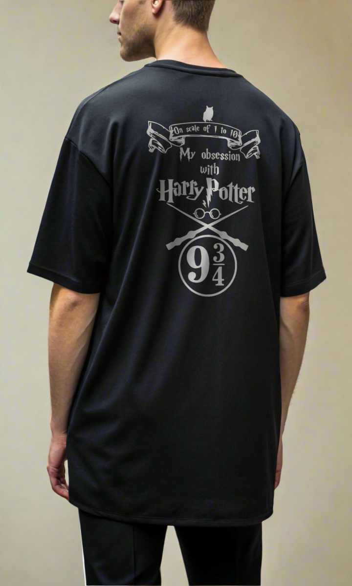 - Men's Oversized T-Shirt – Wizards & Wands | Harry Potter Inspired Streetwear- 592.37