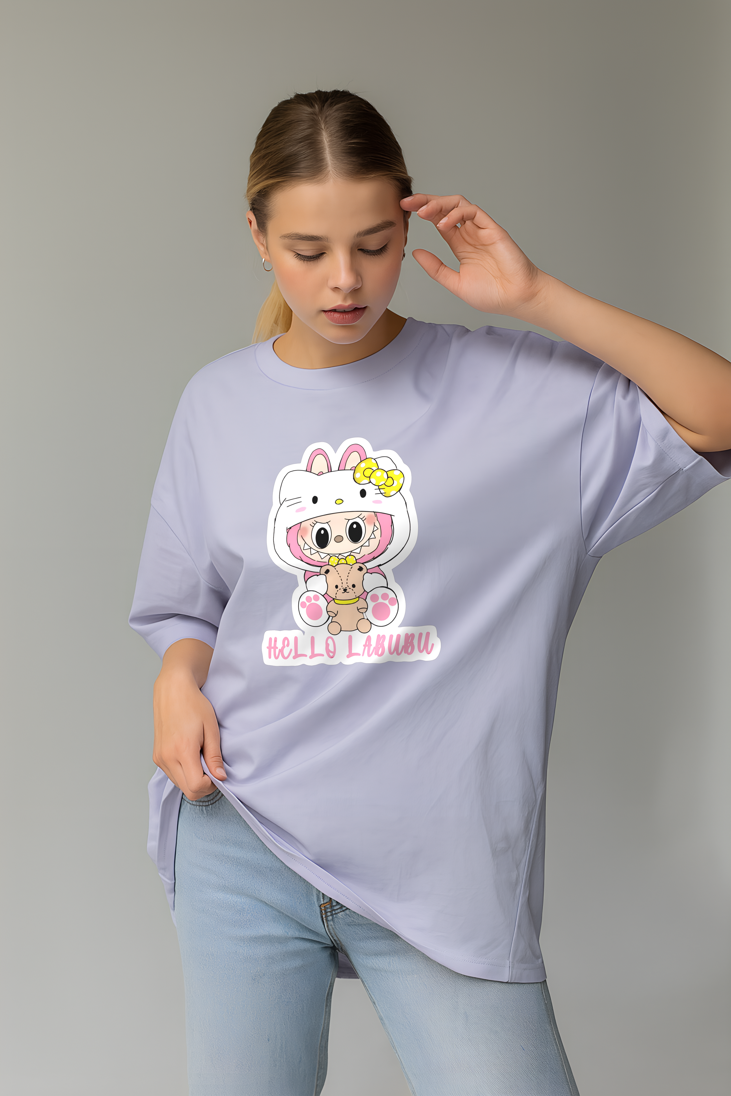 - Hello Labubu | Women's Oversized T-Shirt- 507.63