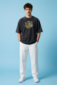 Stay Rad | Sketch Edition | Unisex Acid Washed Oversized Tee