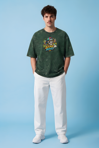 Stay Rad | Sketch Edition | Unisex Acid Washed Oversized Tee